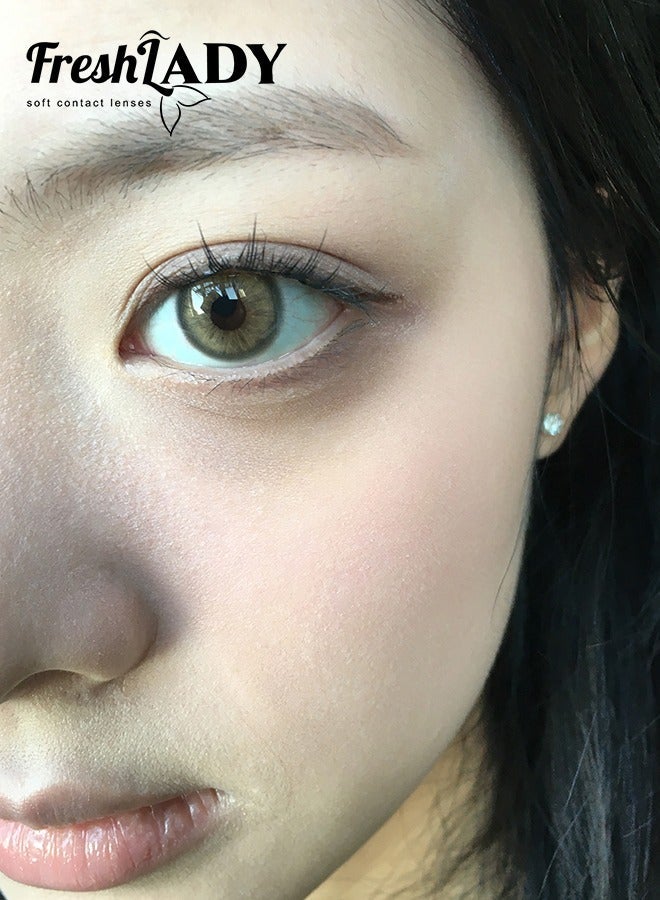 سيدة جديدة عدسات فريش ليدي الملونة، لون كهرماني طبيعي، استخدام سنوي، للارتداء اليومي - Image 3